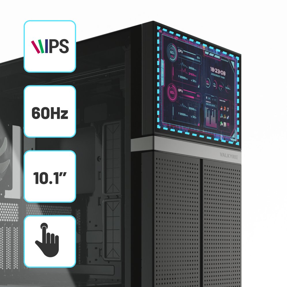 EAN 5298003821004 - Valkyrie VK02 LCD Black Midi Tower Negro imagen 5