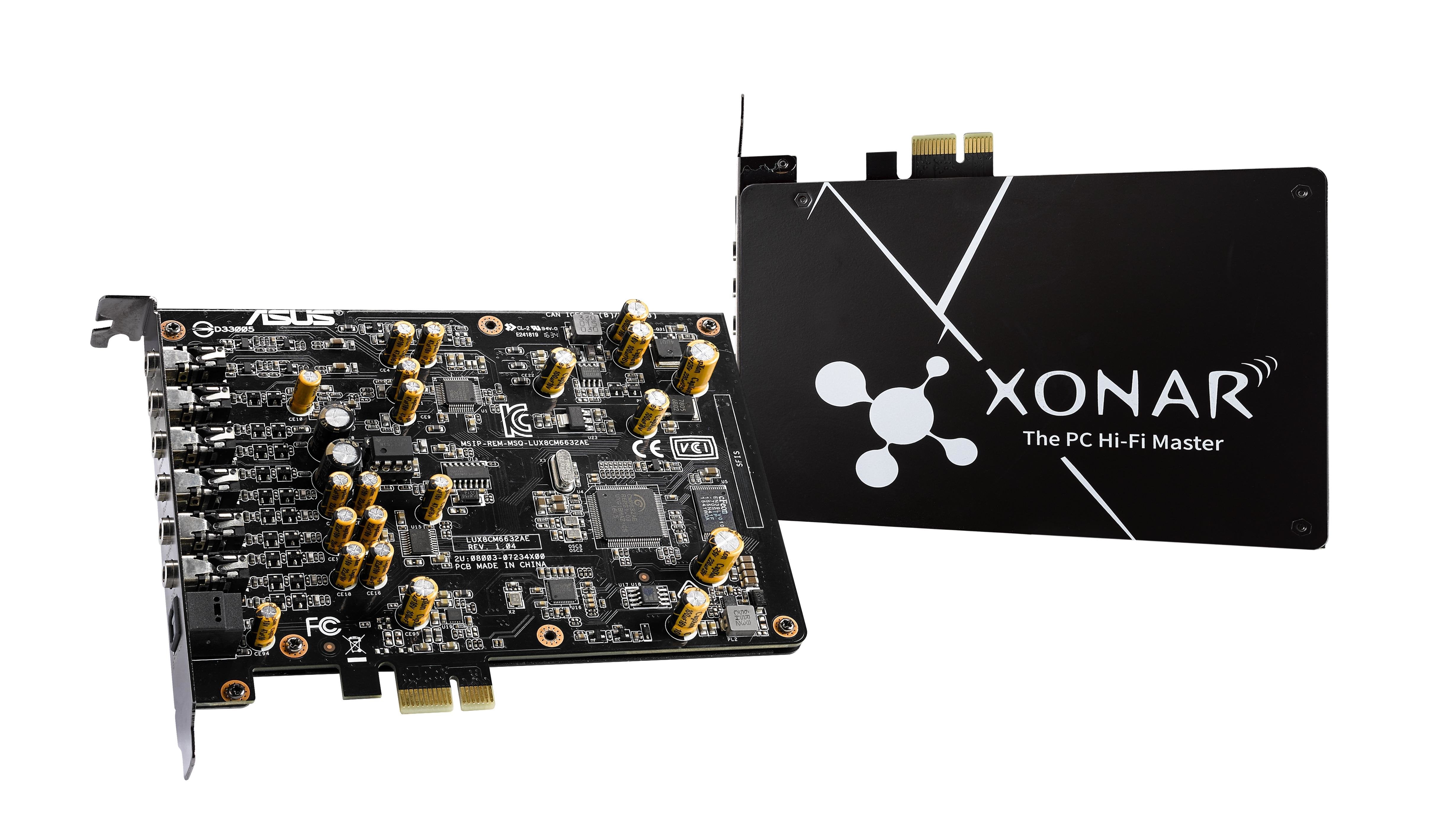 Tarjeta De Sonido Asus Xonar Ae 7.1 Pcie Gaming 192khz/24-Bit Hi-Res Audio Quality