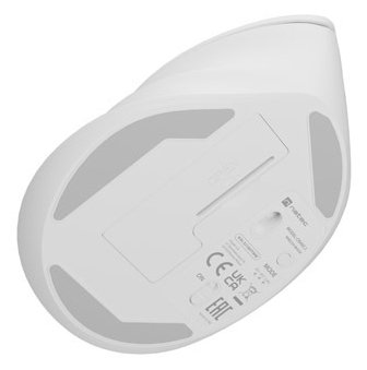 Raton Natec Crake 2 Inalambrico Vertical Bt 5.2 + 2.4ghz 2400 Dpi Color Blanco