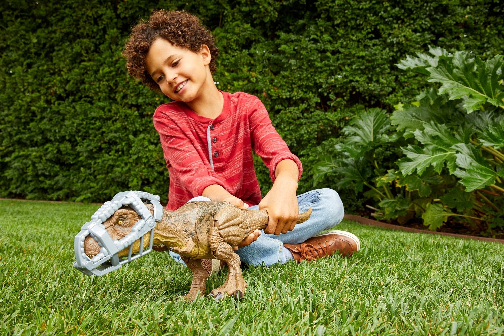 Mattel Jurassic World Stomping Battle Acción T-Rex Mini-Play Figura Gwd67