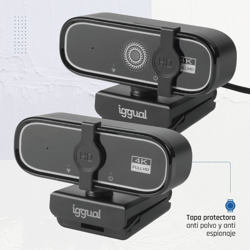 EAN 8435364319949 - iggual USB 4K UHD WC3840 Business Pro View cámara web 8 MP 3840 x 2160 Pixeles Negro imagen 6