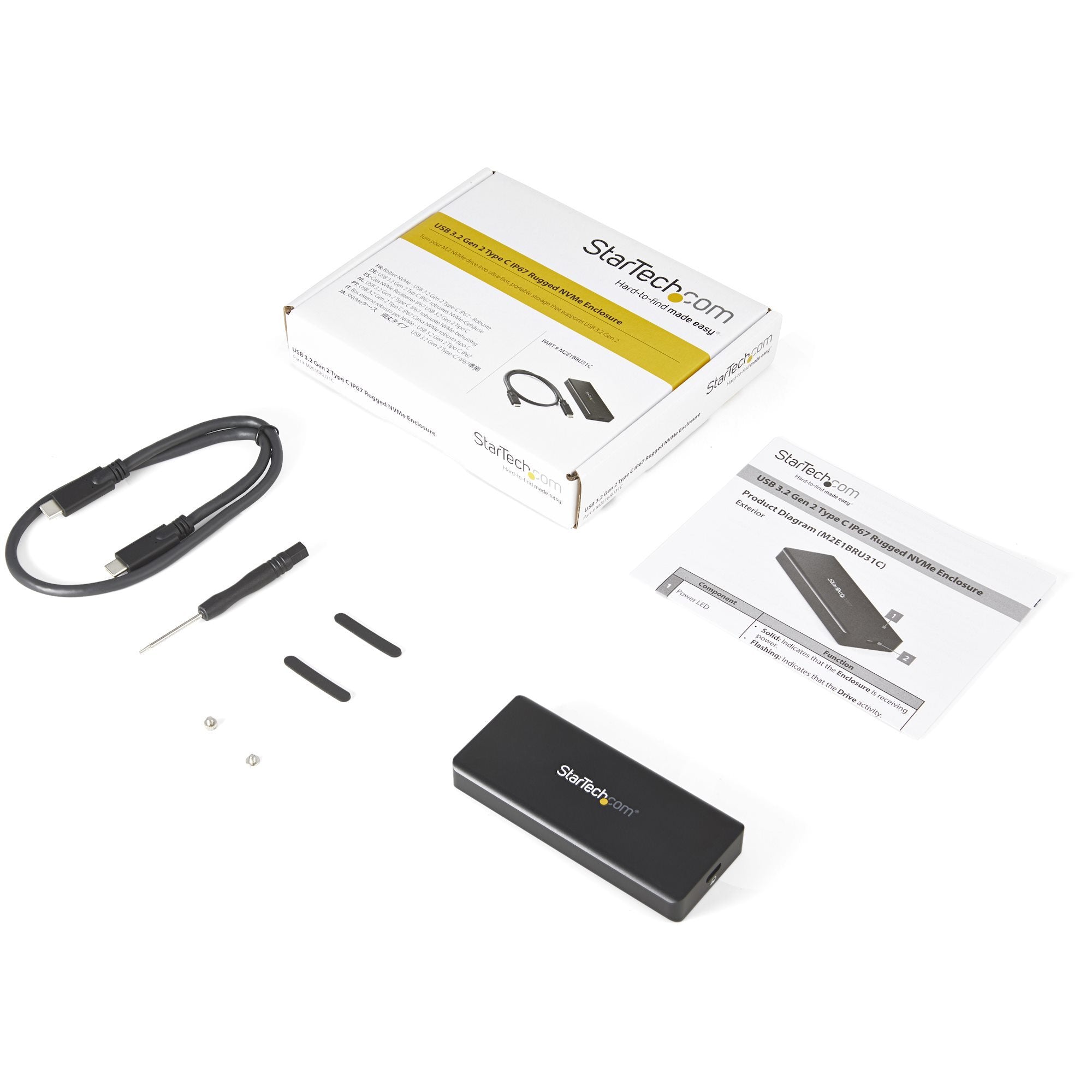 EAN 0065030889476 - StarTech.com M2E1BRU31C caja para disco duro externo Caja externa para unidad de estado sólido (SSD) Negr imagen 4