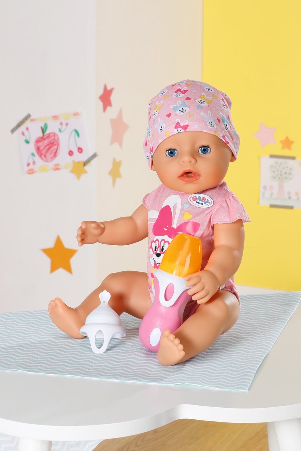 Zapf Creation Baby Born® Biberón Y Cuchara Interactivos 43cm, Accesorios Para Muñecas Con Dos Accesorios Y Efecto De Sonido 832493