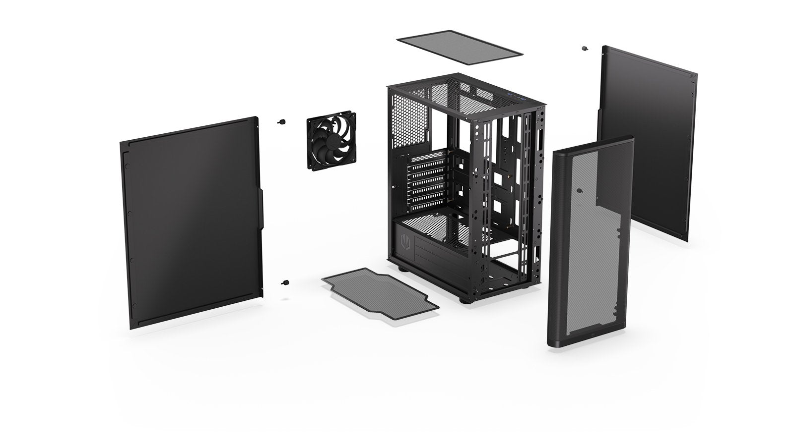 Endorfy Ventum 200 Sólido, Caja De Torre Negro