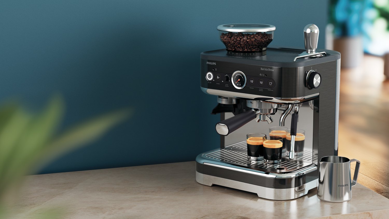 Philips Psa3218 10 Barista Brew Semi-Automatic Coffee Maker, Black