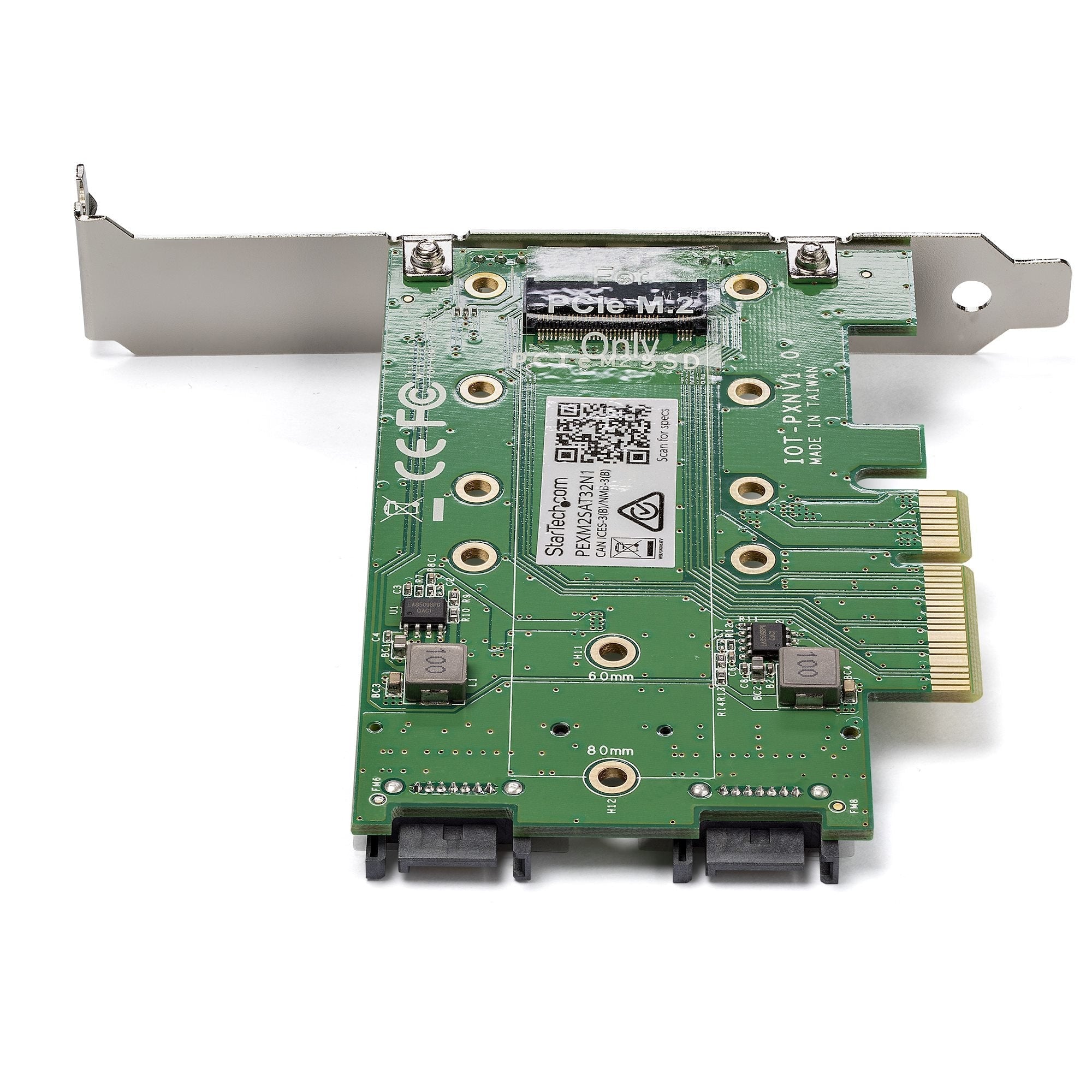 Startech Tarjeta Pci Express 3.0 3 Puertos M.2 Para Ssd 1x Nvme 2x Sata Iii Pexm2sat32n1