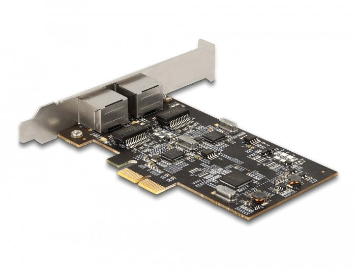 Tarjeta Delock Pci Express X2 En 2 X Rj45 2.5 Gigabits, Adaptador Lan 89392