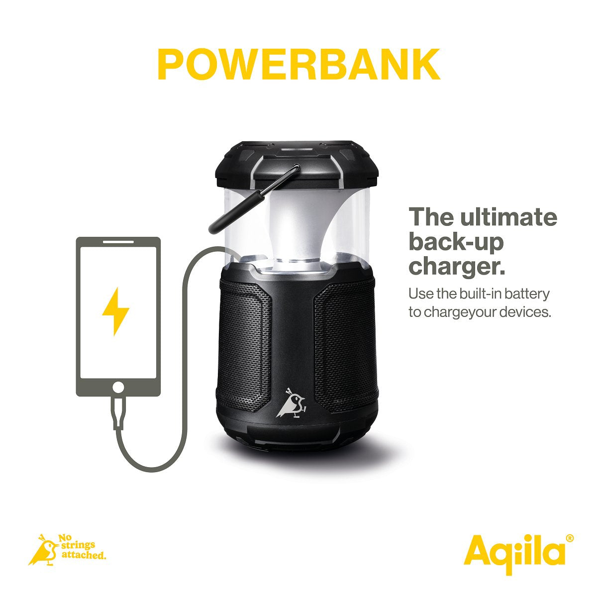 Aqiila Soundbird B10 3-In-1 Lampe Lautsprecher U Powerbank