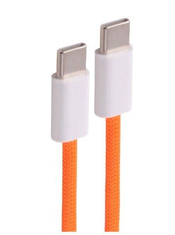 Shiverpeaks Usb-C Cable De Carga, 2.0, 60w, Orange, Textil, 1,5m