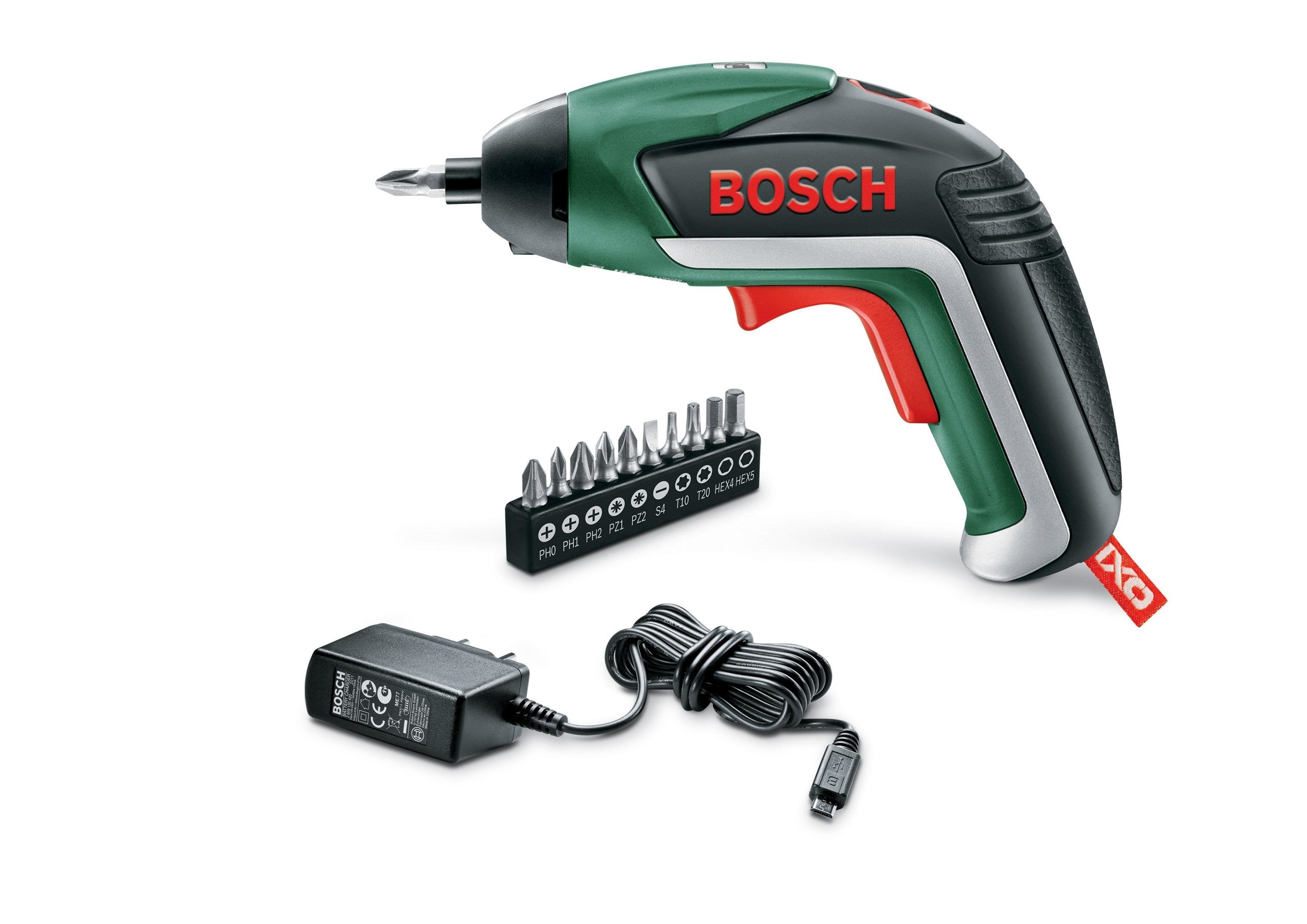 Bosch Bricolaje Y Jardín Destornillador Inalámbrico Ixo 5, Con Juego De 32 Puntas Verde/Negro, Batería De Ion De Litio 1,5 Ah 3,6 V 06039a800s