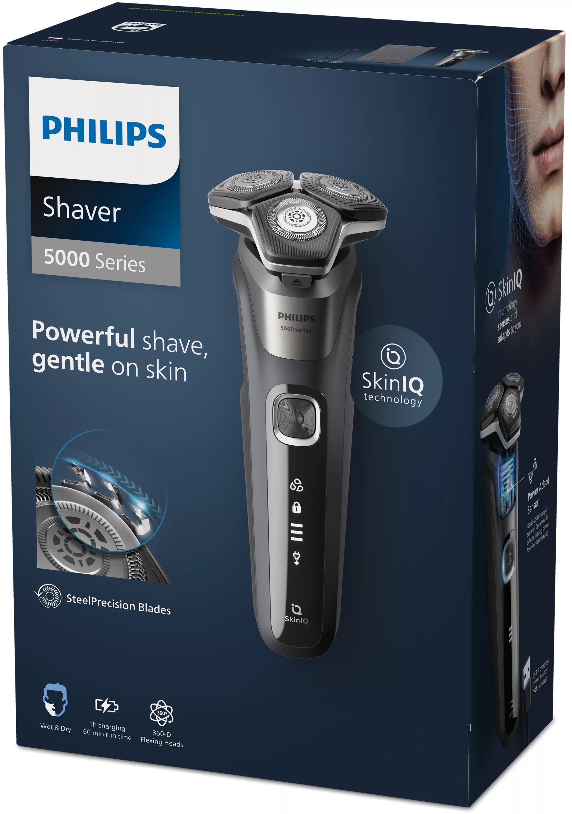 EAN 8720689007863 - Philips SHAVER Series 5000 S5887/10 afeitadora Máquina de afeitar de rotación Recortadora Gris imagen 3