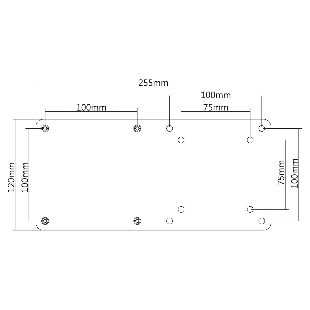 Placa De Montaje Compatible Con Inline Vesa 75/100 Para Intel Nuc