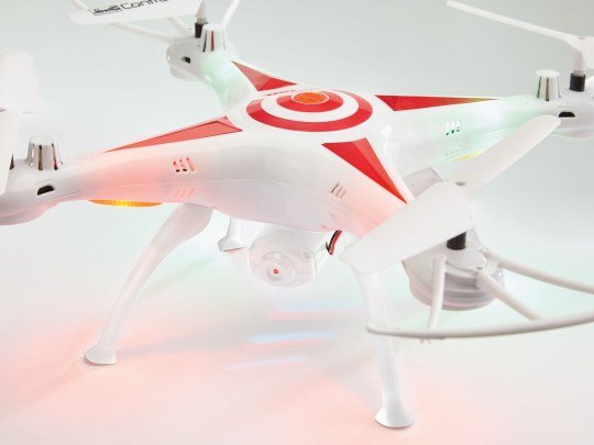 Quadrocopter Go! Video, Drohne Weiss/Rot