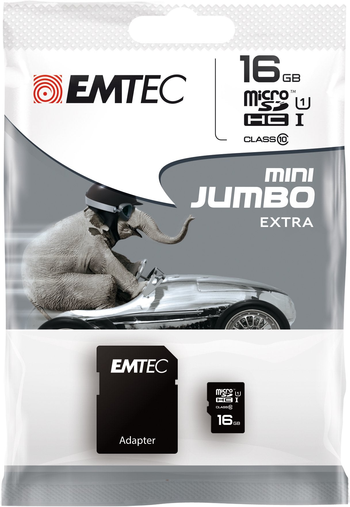 Emtec Microsd Card  16gb Sdhc Cl.10 Inkl. Adapter Bl.Np