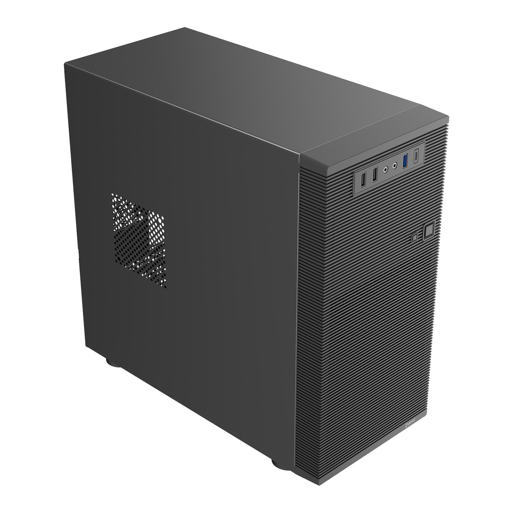 Caja Pc Micro Atx Unykach Aero C15 Uk52015 Frontal Rejilla Disipador Max 150mm Gpu Max 295mm Negro