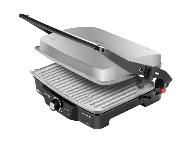 Cecotec Kontaktgrill Rock?N Grill 2000 W (Negro/Edelstahl, 2.000 Watt) 3025