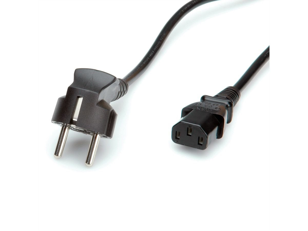 Roline Netzcable Gerade Iec-Buchse Schwarz 3m