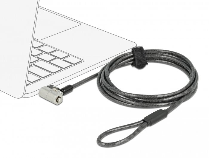 Navilock Notebook Sicherungscable Mit 3 Verriegelungskpfen Fr Kensington, Noble Wedge Und Nano Slot