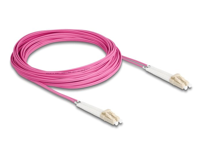 Delock Lwl Cable Lc Duplex A Lc Duplex Multimode Om4 Winkelbar 10 M