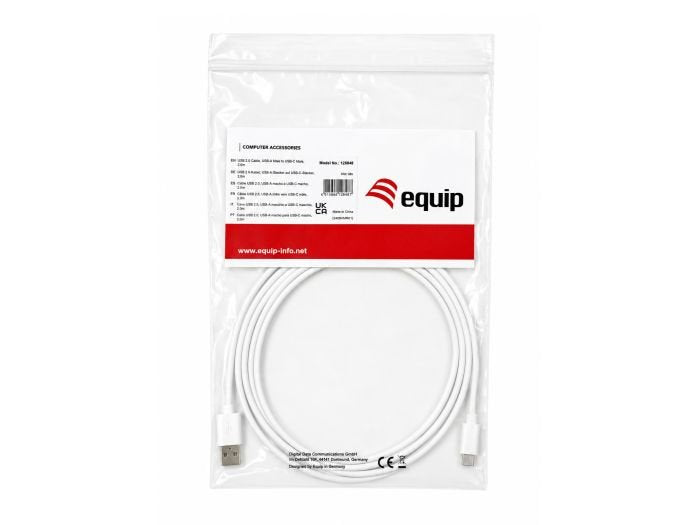 Equip Cable Usb-A->C2.0 3a M/M 2.00m Blanco