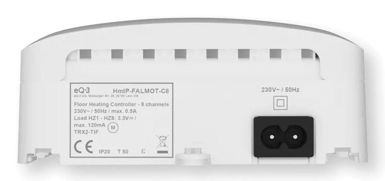 Eq-3 Ag Homematic Ip Fussbodenheizungscontroller - 8 Canales, Motorisch, Digitales Thermostat, Room, Rf, Blanco, Ip20, Botones