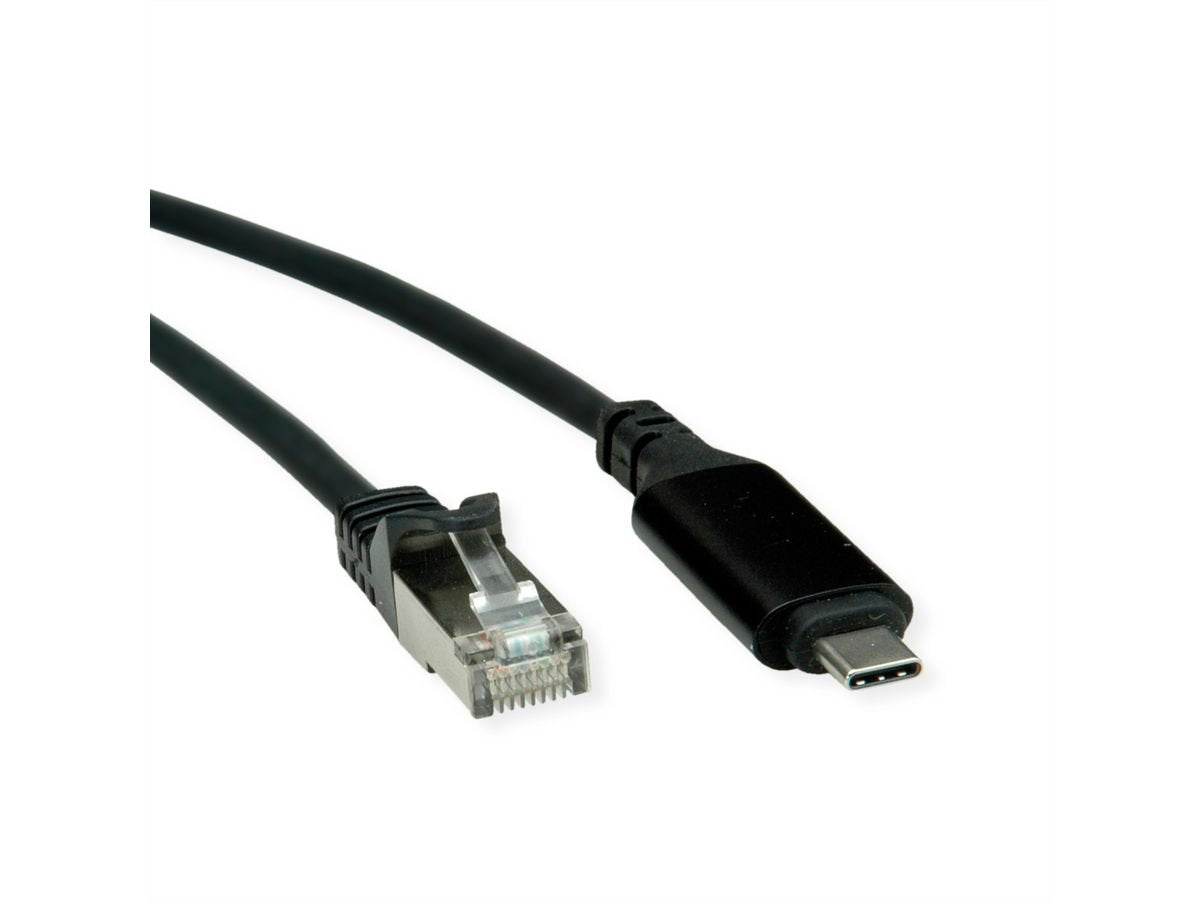 Roline Usb 3.2 Gen 2 Typ C Zu Gigabit Ethernet Konvertercable Schwarz 1m