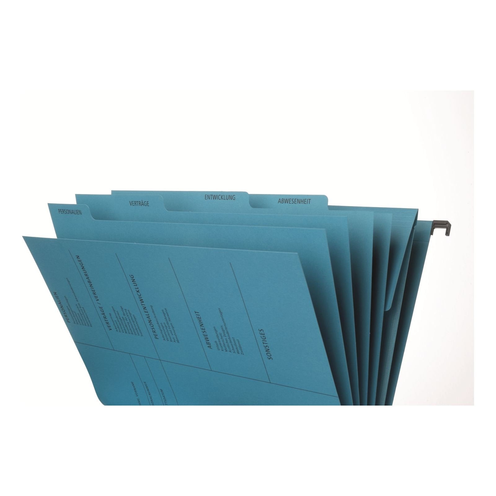 Carpeta De Personal Pagna A4 5 Compartimentos Azul
