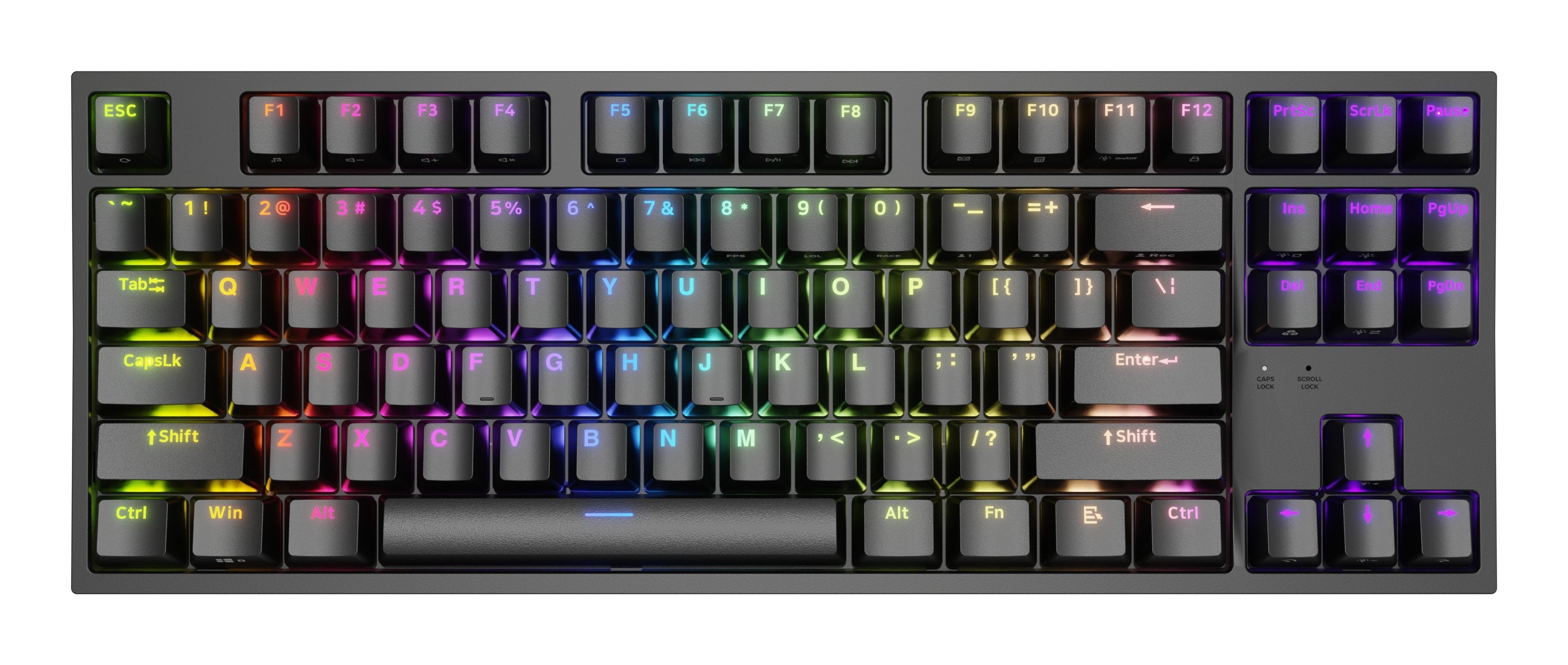 Genesis Thor 404 Tkl Rgb Mechanical Gaming Keyboard, Kailh Box Brown V2 Switch, Us Layout, Wired, Black