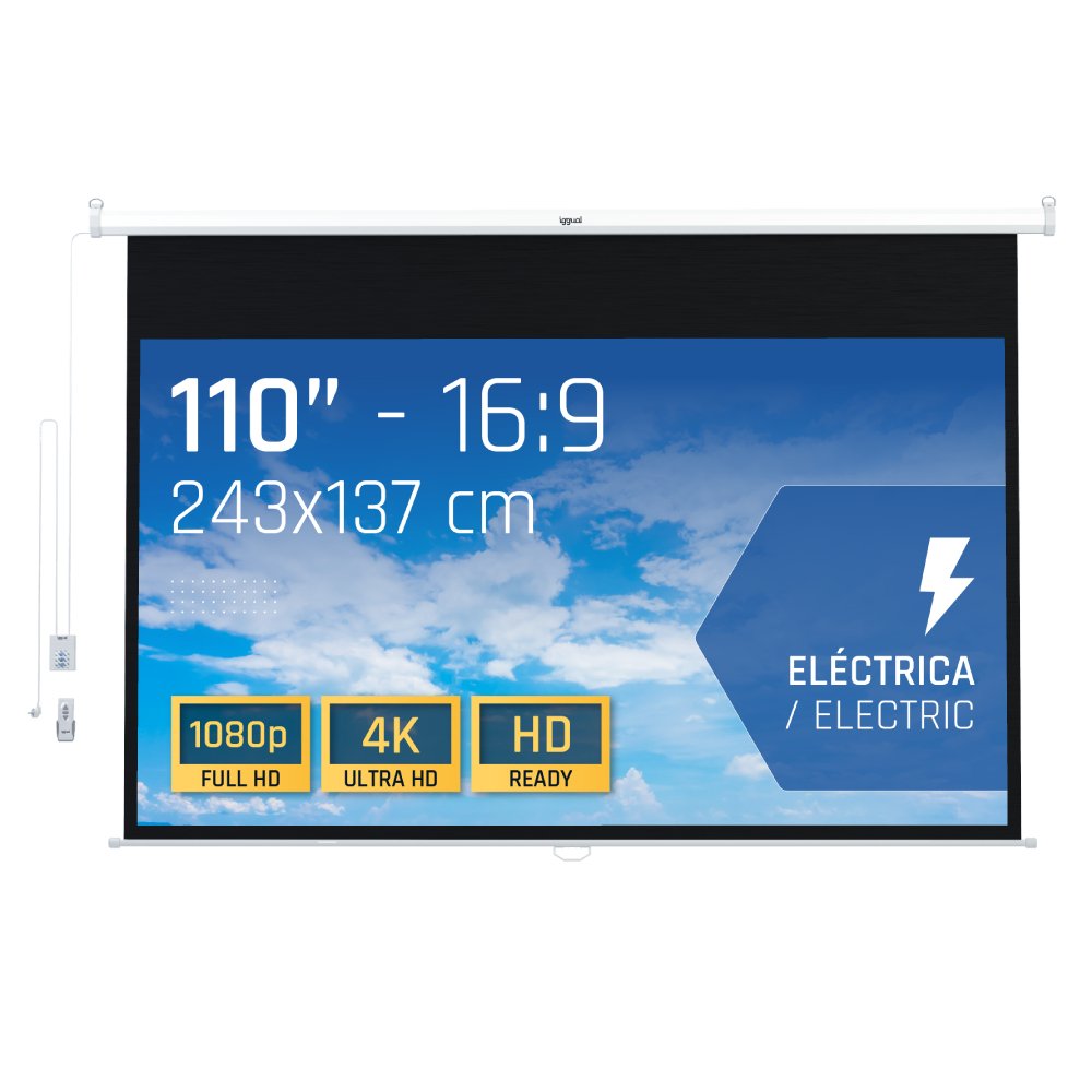 Iggual Pantalla Mural Pan.110"243x137 Cm Eléctrica
