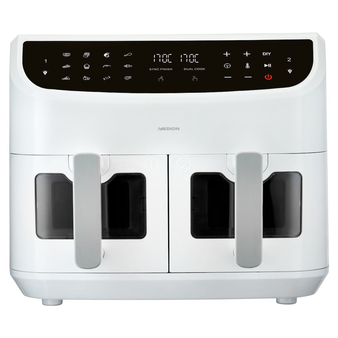 Freidora  Medion Doppel  Life P20 Md11760 Xxl (Blanco, 2.600 Watt, 2 Körbe Je 4,35 Liter) 50077283