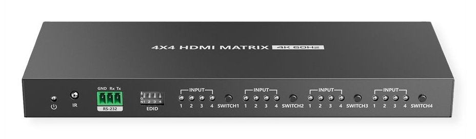 Value 4k Hdmi Matrix Switch, 4 X 4, Mit Fernbedienung