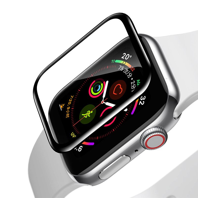 Baseus Iwatch 0.2 Mm, Full-Screen Curved T-Glass Soft Screen Protector 40mm, Black (Sgapwa4-G01)