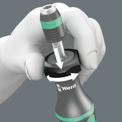 Wera Par Destornillador 7440, El Par Llave Negro / Verde, De 1/4 "Bits