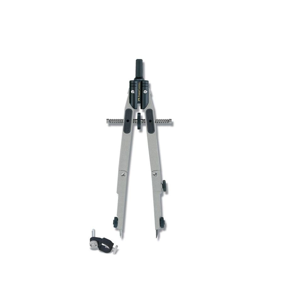 Faber-Castell Compas De Ajuste Rapido 3.5mm - Articulaciones En Ambos Brazos - Para Circunferencias De Hasta Ø 390mm -
