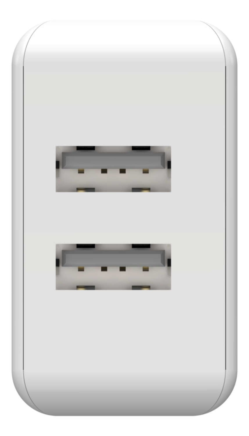 Cargador De Pared Ansmann Hc212 2xusb 2400ma Blanco
