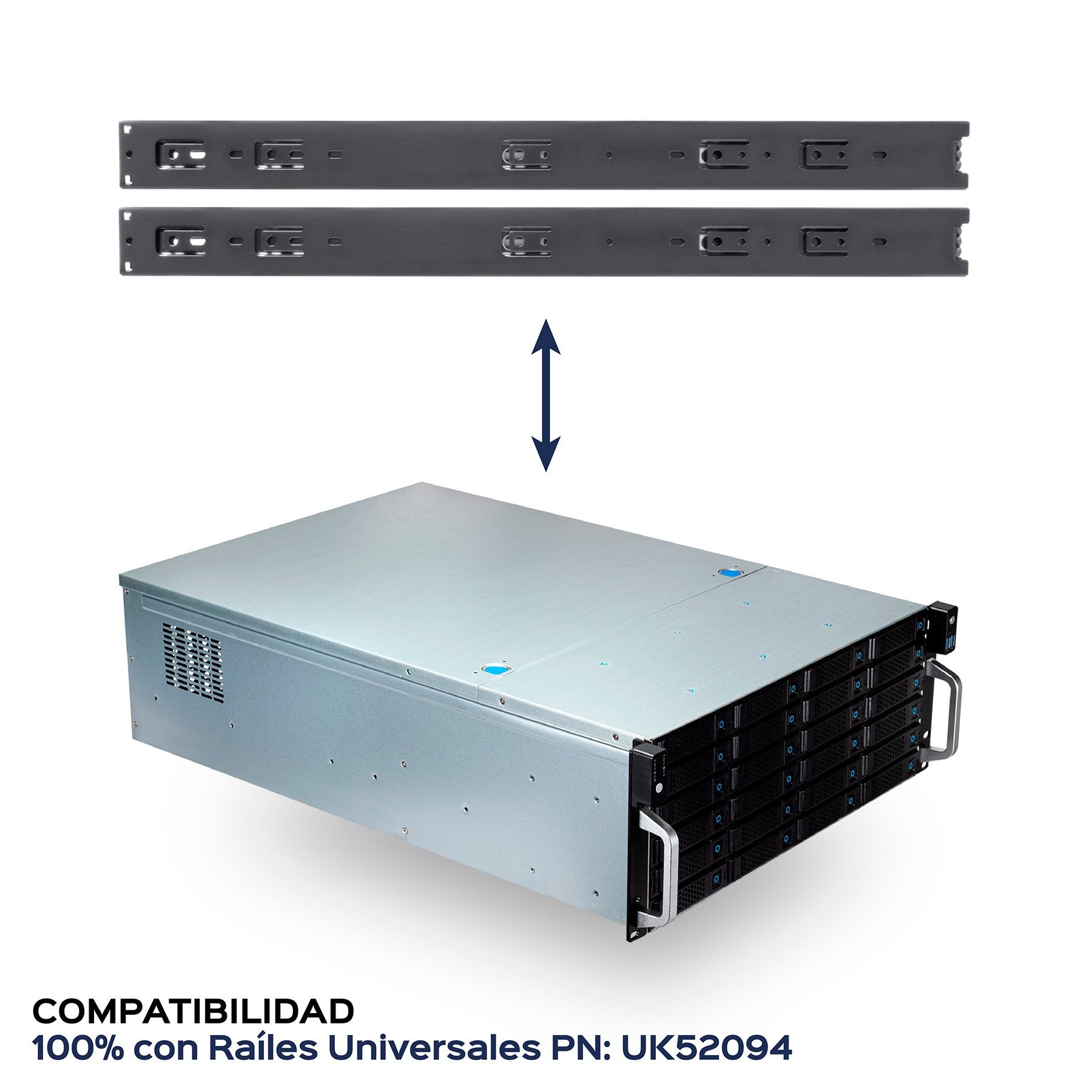 EAN 6940533545064 - UNYKAch 80.40.24 carcasa de ordenador Estante Negro, Plata imagen 8