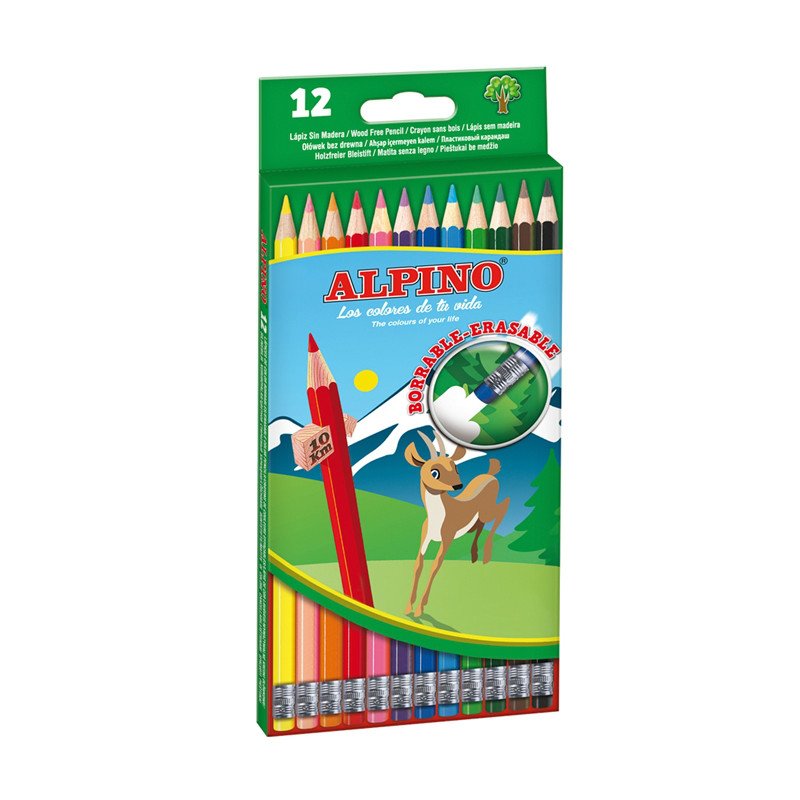 EAN 8413240600459 - Alpino AL013654 lápiz de color Negro, Azul, Marrón, Cian, Verde, Verde claro, Naranja, Melocotón, Rosa, P imagen 1