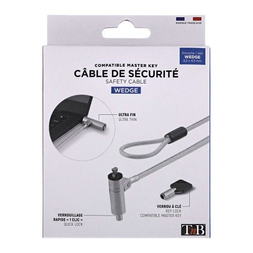 EAN 3303170112731 - T'nB MCAVMASTERW cable antirrobo Blanco 1,8 m imagen 7