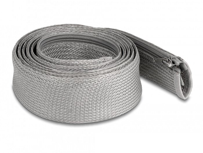 Delock Manga Trenzada Con Cremallera Resistente Al Calor 2 M X 50 Mm Gris