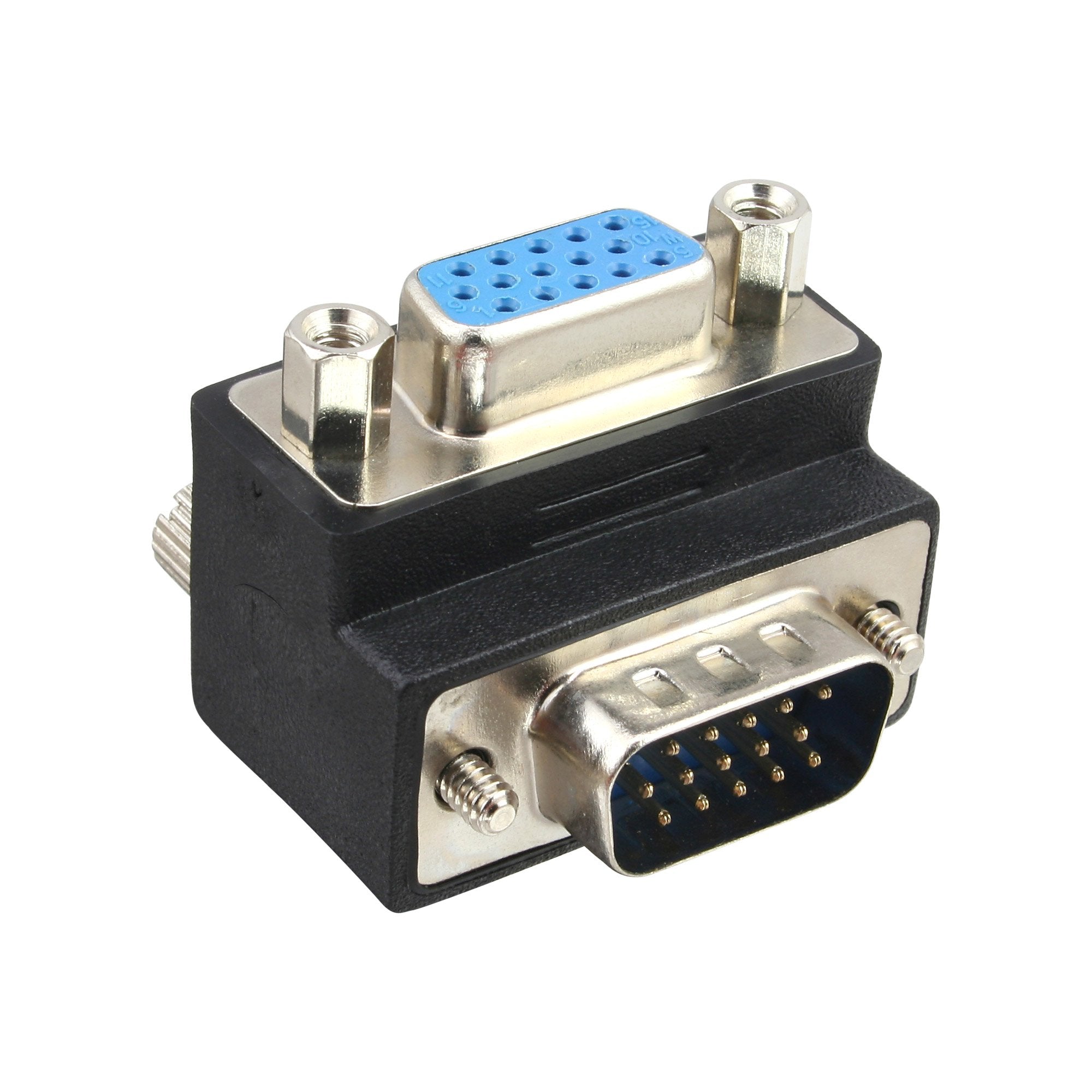 Adaptador Inline Vga 90° 15 Pines Macho A Hembra
