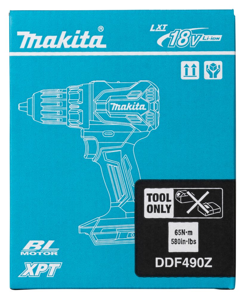 EAN 0197050009845 - Makita DDF490Z taladro 1900 RPM Sin llave 1,7 kg Azul, Negro imagen 21