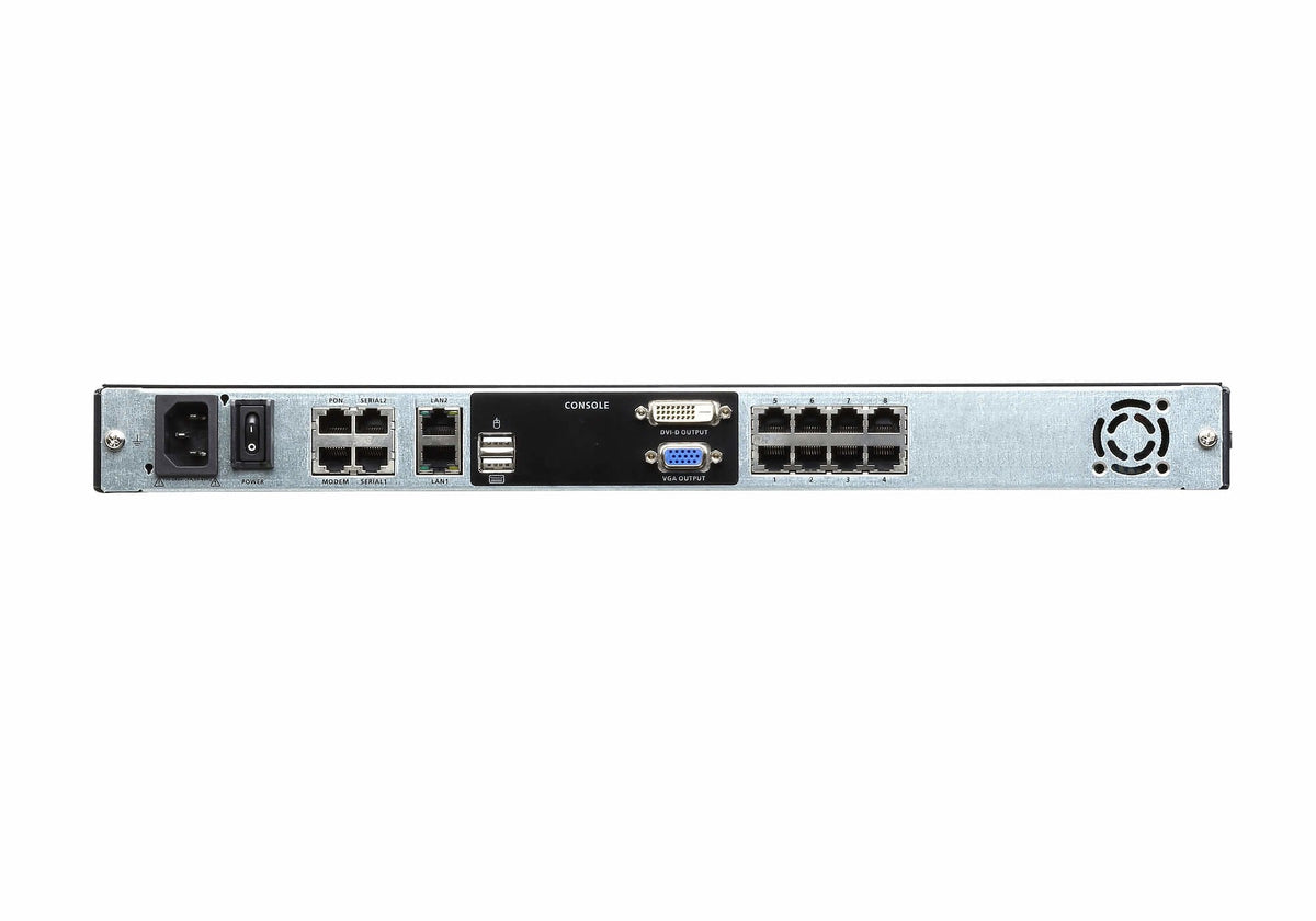 8-Port 19" Lcd Cat5e/6 Kvm Over Ip Switch Dual Rail - Kl1108vn-Axa-Dng