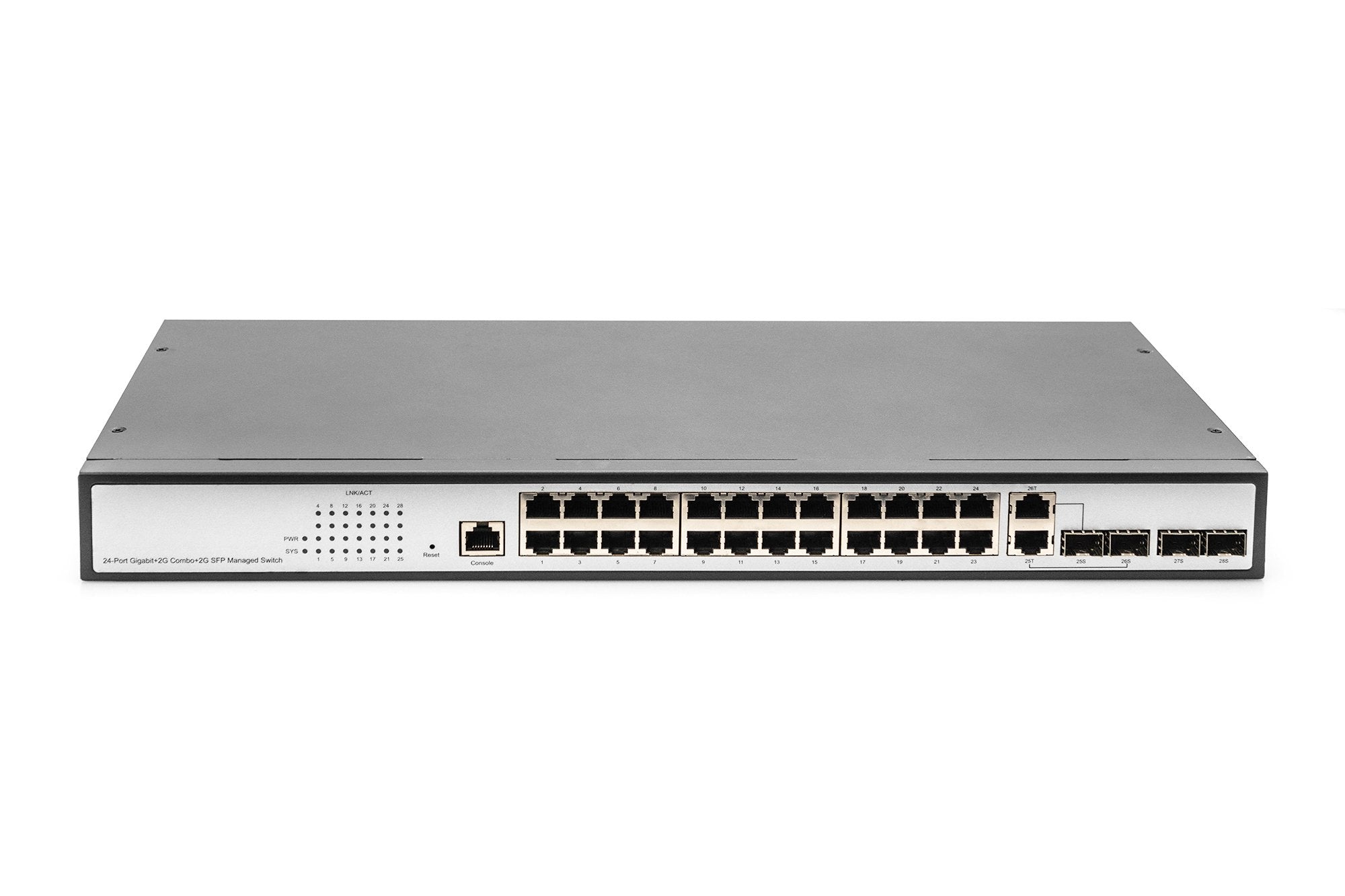Switch Digitus Gigabit Ethernet Layer 2, 24 Puertos, 2 Puertos Combinados Rj45/Sfp Y 2 Puertos Sfp Uplink