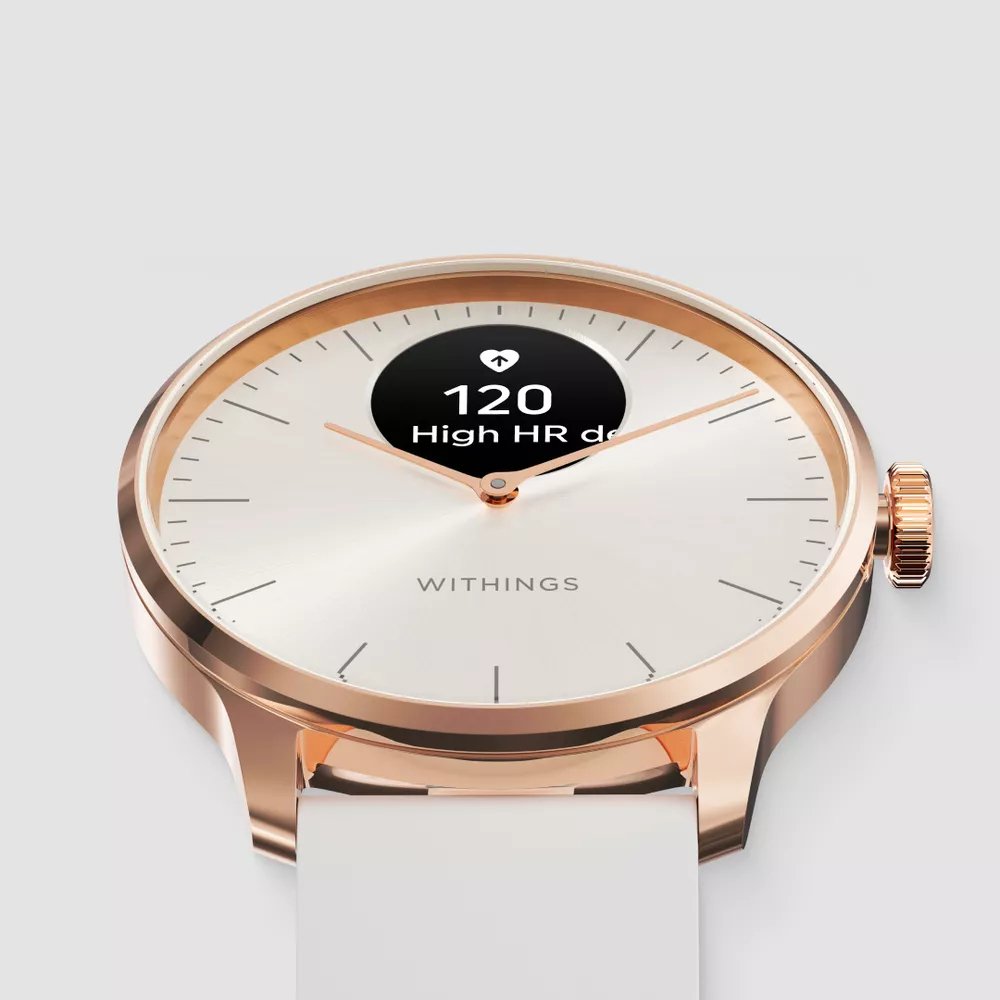 Withings Scanwatch Light, Rose Gold Blanco
