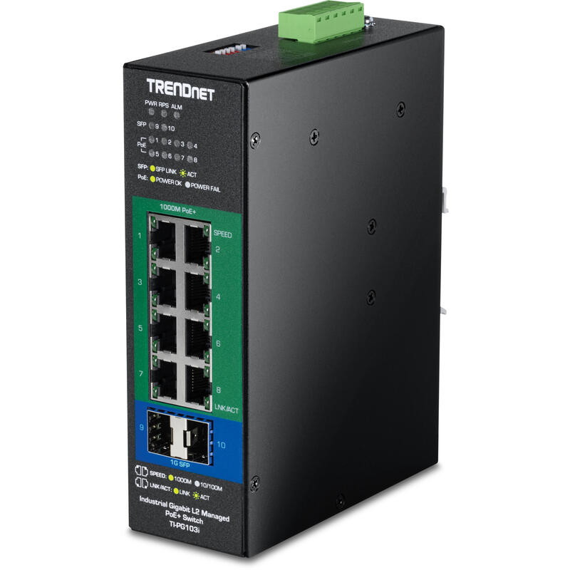 10-Port Industrial Gigabit L2 Cpnt