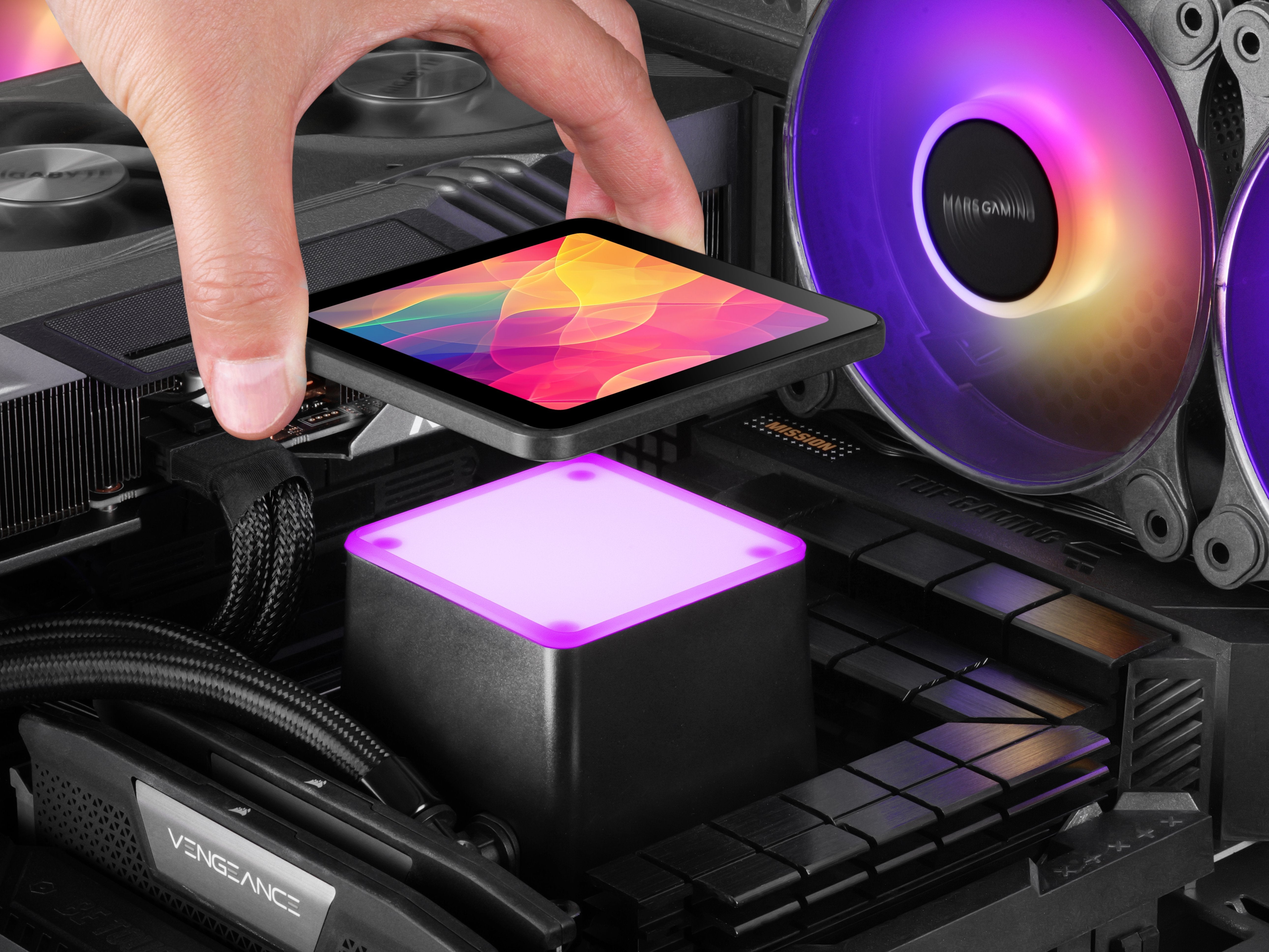 Refrigeración Líquida Cpu  Mars Gaming Ml-Visionpro360  Todo En Uno 12 Cm Negro 1 Pieza(S)