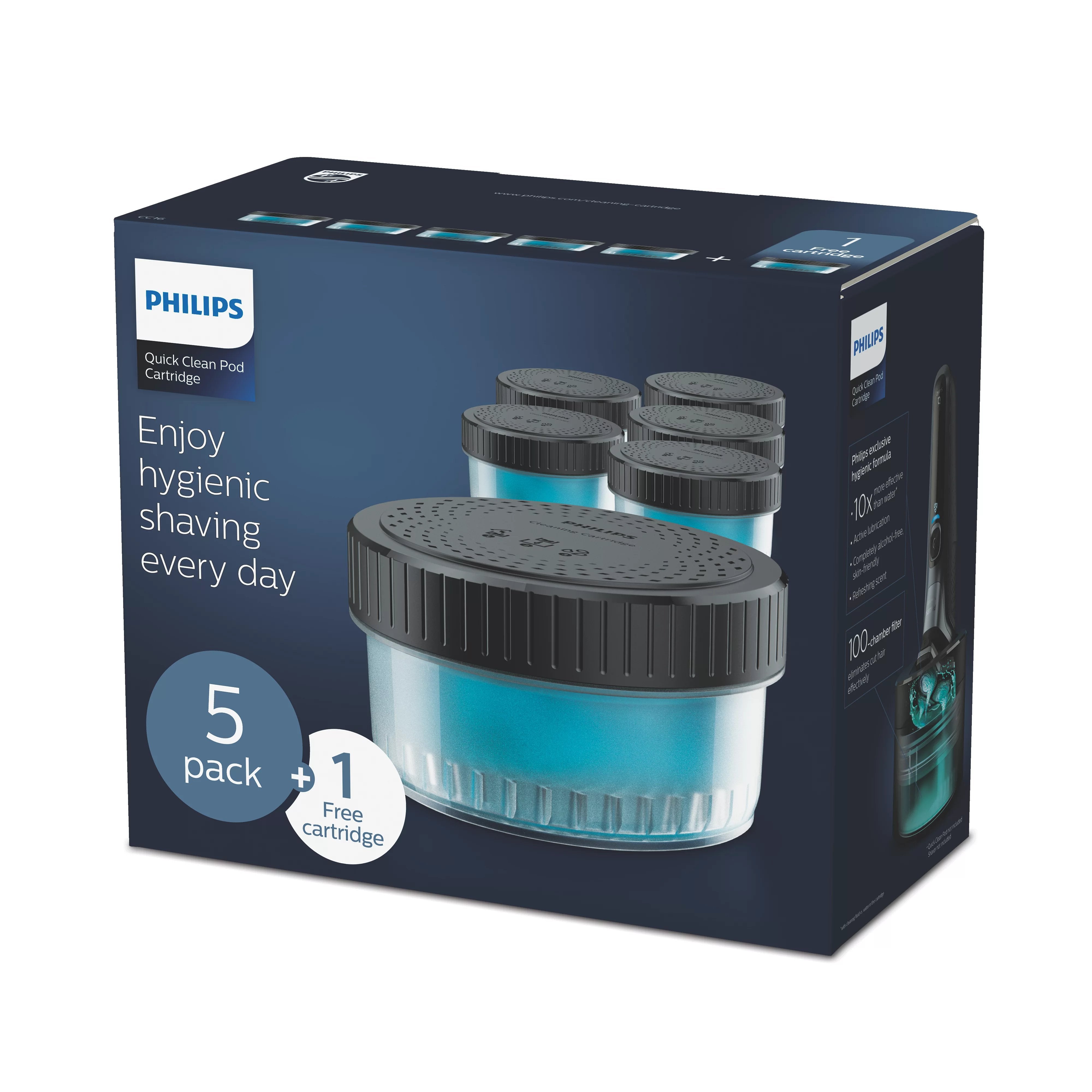 Cartuchos De Limpieza De Philips Para Una Cápsula De Limpieza Rápida, 6x 160 Ml, Para La Estación De Limpieza Cc16/50