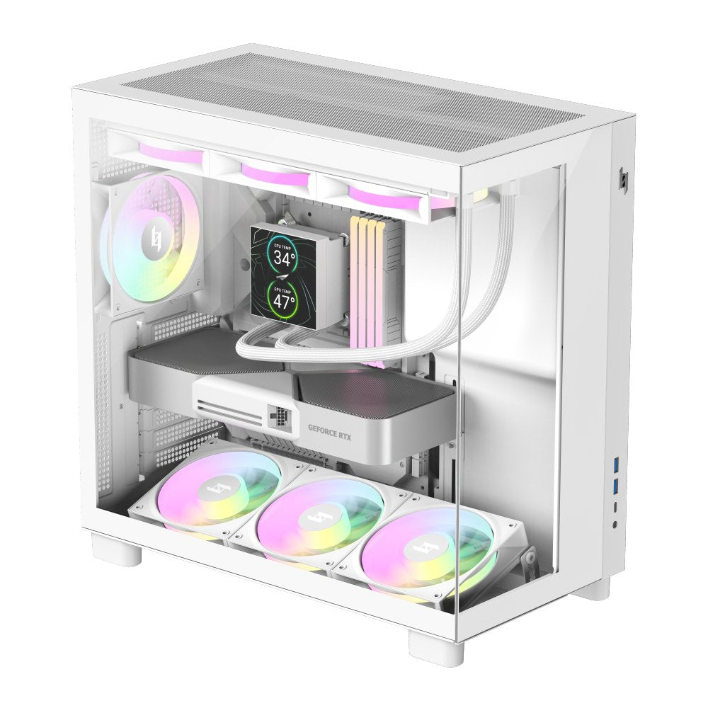 EAN 6931858712088 - GameMax NEX C53 WH carcasa de ordenador Blanco imagen 4