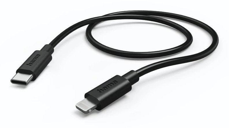 Cable  Hama  Usb-C A Lightning - Longitud 0.75m - Velocidad Hasta 480mbps - Blindado - Negro
