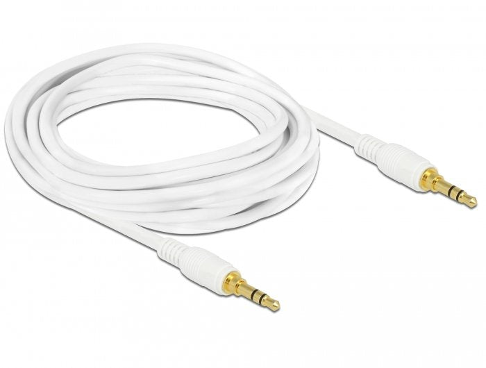 Delock Klinkencable 3,5 Mm 3 Pin Stecker > Stecker 3 M Weiss